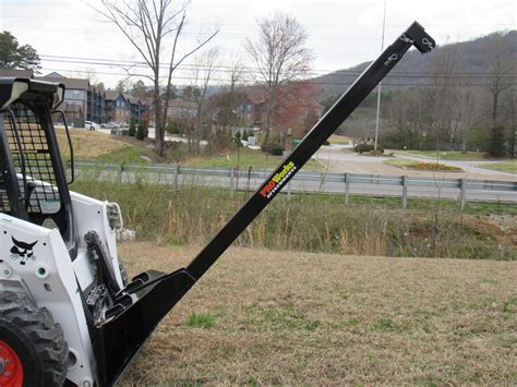 skid steer teleboom attachment|telescoping boom for skid loader.